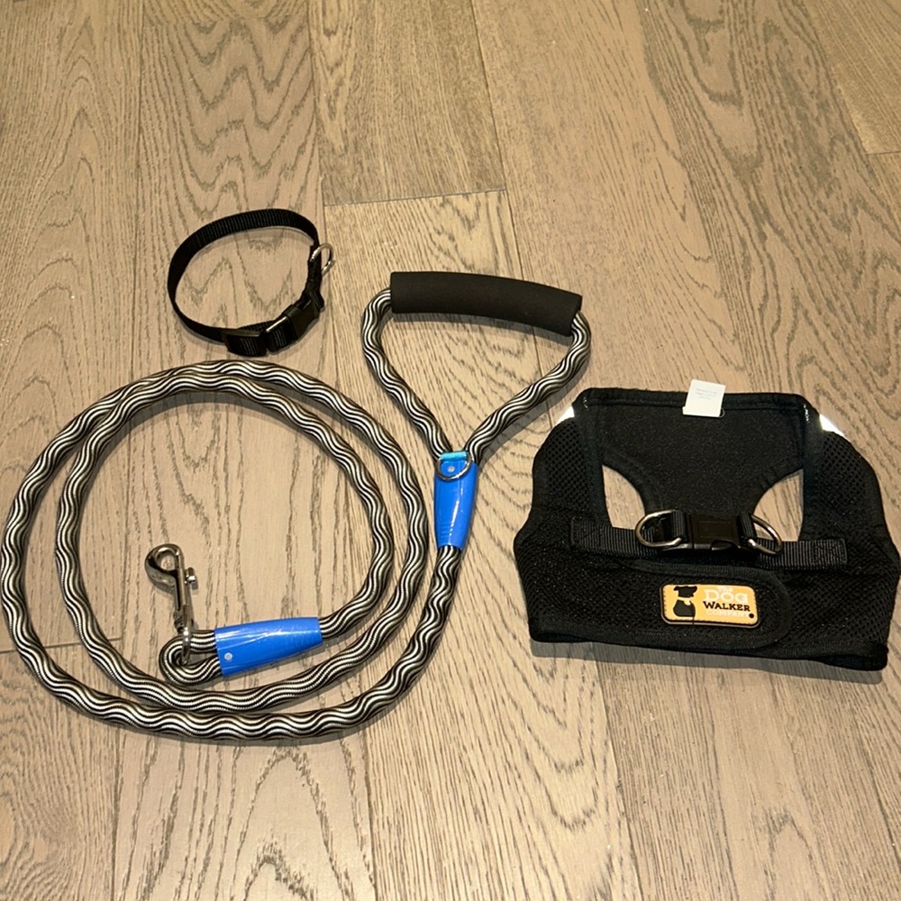 Dog starter kit (harness, leash and collar)